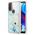 thumbnail image 1 of For Moto G Power 2022 Marble Patterned Case with Card Holder, Back Folio Kickstand PU Leather + Soft Crystal Bumper Edge, Magnetic Clasp Back Cover For Moto G Power 2022,Green, 1 of 6