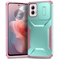 thumbnail image 1 of for Moto G Power 5G (2024) Case with Built-in Camera Lens Slide Cover, Heavy-Duty Shockproof Rugged Case Heavy Duty Bumper Shockproof Phone Cover for Moto G Power 5G (2024),Green, 1 of 7