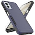 thumbnail image 1 of for Moto G Power 5G 2024 Case: Dual Layer Protective Heavy Duty Cell Phone Cover Shockproof Rugged with HD Screen Protector -  Protection Bumper Tough - Motorola Moto G Power 5G 2024, Blue, 1 of 18