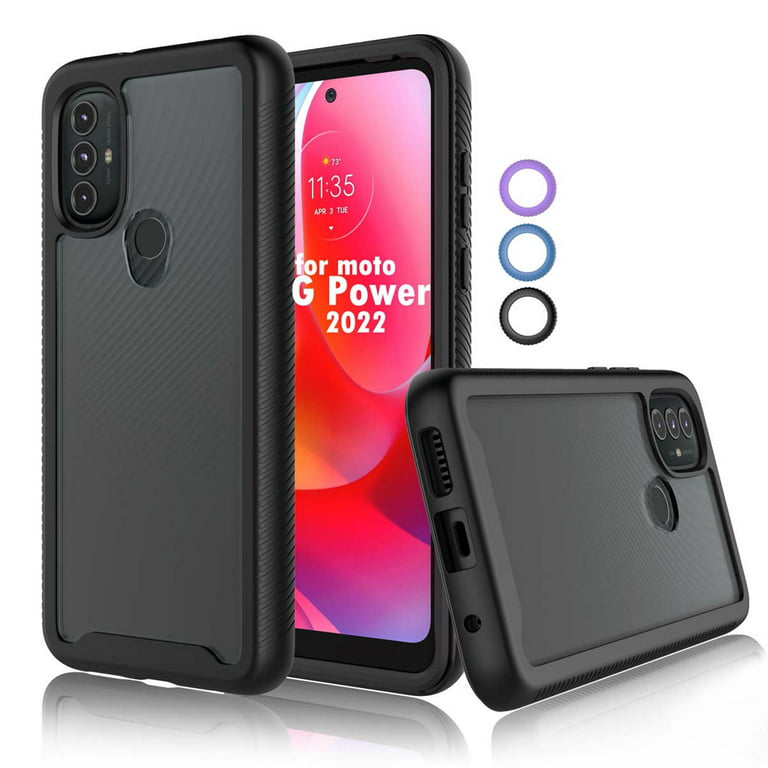 for Moto G Power Case, Phone Case for Motorola Moto G Power, Njjex  Full-Body Rugged Transparent Clear Back Bumper Case Cover for Motorola Moto  G Power 2020 2021 2022 released -Black 