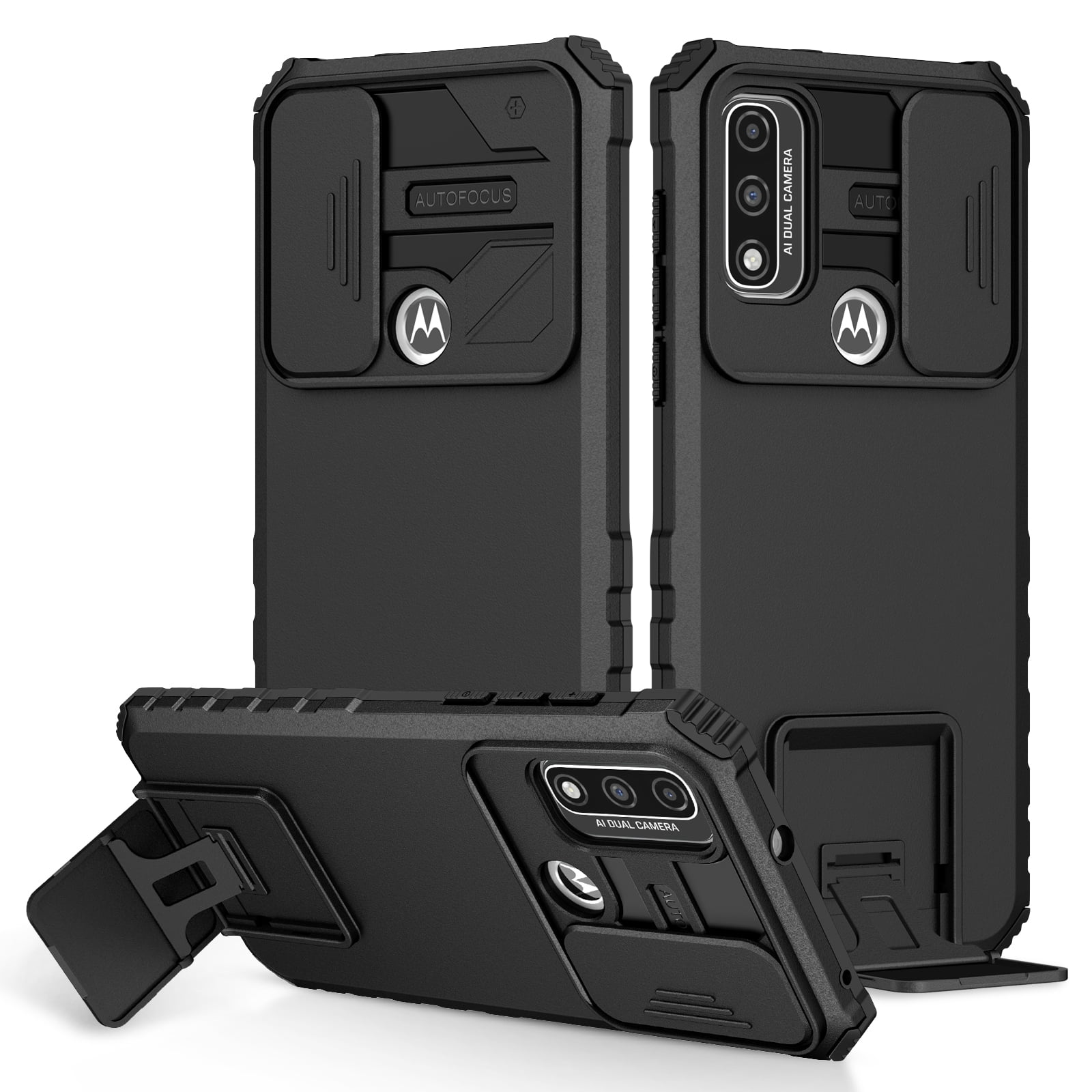 Moto G Pure 6.5 inch Phone Case, Built Slide Lens Protection Ring ...