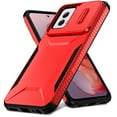 thumbnail image 1 of for Moto G Pure Case Dual Layer Protective Heavy Duty Camera Lens Slide Cover Shockproof Rugged Military Protection Bumper Tough Grip Phone Case For Motorola Moto G Pure,Red, 1 of 7