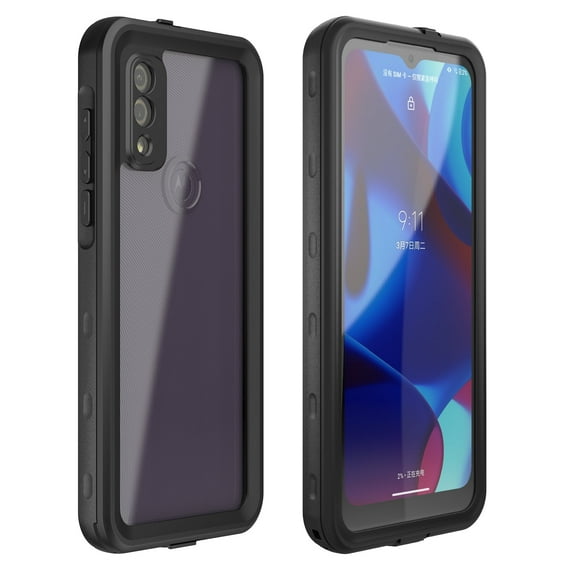 for Moto G Pure Case Waterproof, Moto G Pure Case [Built-in Screen & Lens Protector][Military Grade Shockproof][IP68 Underwater][Real 360]Full Body Rugged Motorola Moto G Pure Case, Black