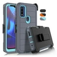 thumbnail image 1 of for Moto G Pure / G Power 2022 Case, Built-in Screen Protector Case with Belt Clip Holster Heavy Duty Rugged Shockproof Full Body Protection Kickstand Cover -Gray, 1 of 8