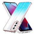 thumbnail image 1 of Moto G Stylus 2022 Case, Rosebono Bling Glitter Sparkle Laser Blue Ultra Transparent Skin Cover Shockproof Case for Motorola G Stylus 2022, 1 of 5