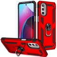 thumbnail image 1 of Moto G Stylus 5G 2022 Case - Military Grade Drop Tested, Magnetic Ring Holder, Kickstand, Screen Protector, Red, 1 of 17