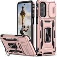 thumbnail image 1 of for Moto G Stylus 5G 2022 Case with Slide Camera Cover Drop Tested Military Grade Heavy Duty Protective Durable Sturdy Rotate Ring Kickstand Phone Case for Moto G Stylus 5G(Rose Gold), 1 of 13