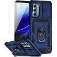 thumbnail image 1 of for Moto G Stylus 5G 2022 Case with Slide Camera Cover HD Screen Protector [Military Grade Drop Tested] Magnetic Ring Holder Kickstand Protective Phone Case for Motorola Moto G Stylus 5G 2022, Navy, 1 of 18