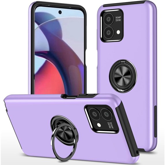 Moto G Stylus 5G 2023 Case for Motorola Moto G Stylus 5G 2023 Case Grade Shockproof Built-in Ring Holder Kickstand Car Mount Protective Case for Moto G Stylus 5G 2023 Phone Case (Purple)