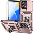 thumbnail image 1 of for Moto G Stylus 5G 2023 Case with Slide Camera Cover Screen Protector [ Grade Drop Tested]  Ring Holder Kickstand Protective Phone Case for Motorola Moto G Stylus 5G 2023, Rose Gold, 1 of 9