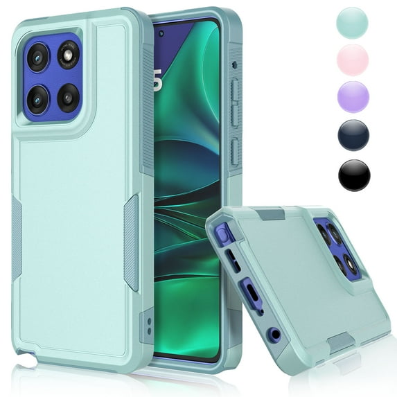 For Moto G Stylus 5G 2025 Case, Rugged Phone Case for Motorola Moto G Stylus 5G 2025, Njjex Shockproof Protection Heavy Duty Armor Hard Plastic & Rubber 2-in-1 Bumper Cover - Green