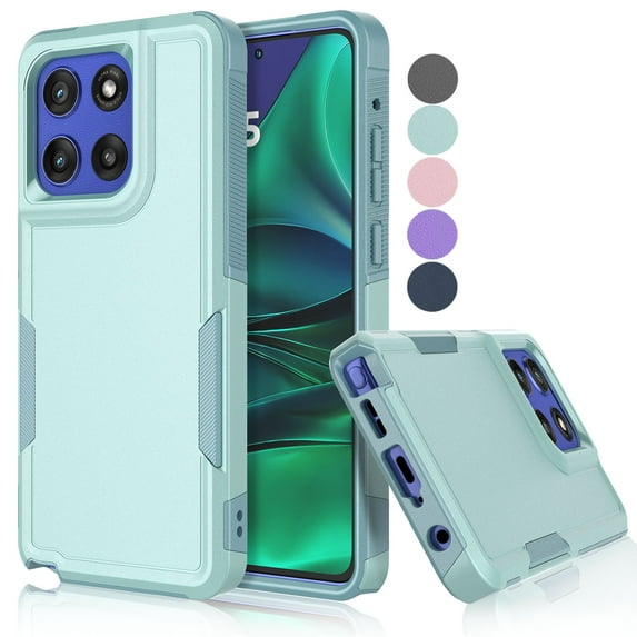 For Moto G Stylus 5G 2025 Case ,Sturdy Phone Case for Motorola Moto G Stylus 5G 2025, Tekcoo Shockproof Protection Heavy Duty Armor Hard Plastic & Rubber Rugged Bumper 2-in-1 Case Cover - Mint