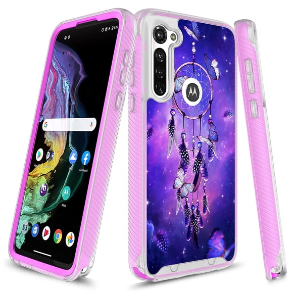 Moto G Stylus Case, Moto G Pro Case, KAESAR Graphic Design Shockproof Impact Resistant Protective Full-Body Rugged Clear Hybrid Bumper Case for Moto G Stylus/G Pro (Dream Catcher)