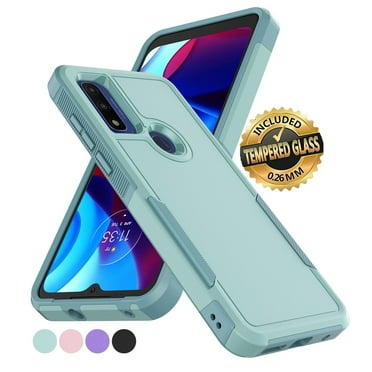 for Moto G pure / G Power 2022 Case, Full Body Shockproof Cover [with a Screen Protector] Slim Lightweight Heavy Duty Fit Protective Phone Case for Motorola Moto G Power 6.5 Inch -Turquoise