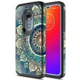 thumbnail image 1 of Moto G7 Power Case, Moto G7 Supra Case, Kaesar Slim Hybrid Dual Layer Shockproof Hard Cover Graphic Fashion Cute Colorful Silicone Skin Cover Armor Case for Moto G7 Power (Green Mandala), 1 of 1