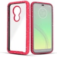 thumbnail image 1 of for Moto G7 Power/ Moto G7 Supra Clear Case Phone Case Dual Layer Full-Body Rugged Clear Back Case Drop Resistant Shockproof Case with Built In Screen Protector (Pink), 1 of 4