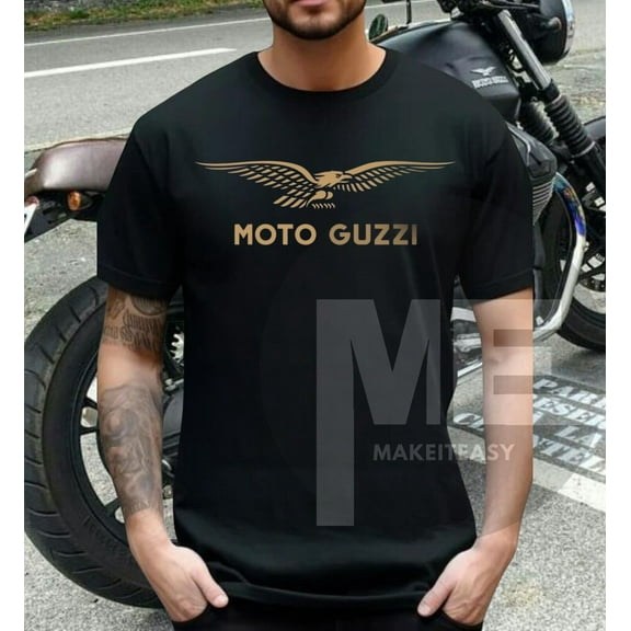 Moto Guzzi Motorcycles Vintage Logo T-Shirt Tee Fan Gift