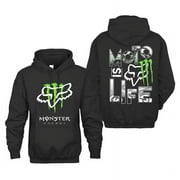 VIETSHIRT "Moto Is LIFE" Fox Racing x Monster Energy Motocross Hoodie for Off-Road and Mountain Biking Enthusiasts