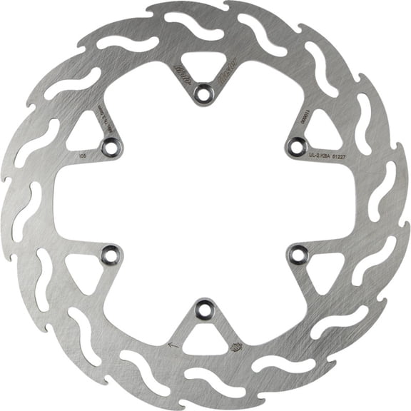 Moto-Master Flame Rear Brake Rotor Disc, 240mm 6-Hole One-Piece Fixed, Off-Road & Street (110600-PU)