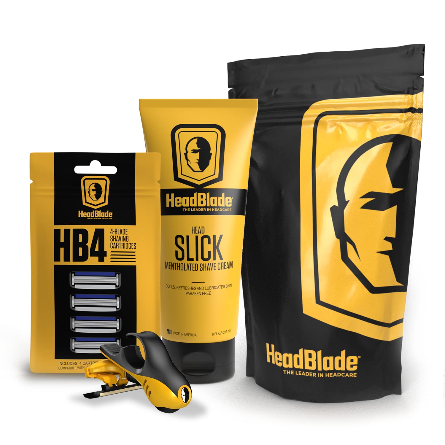 Moto Men's Head Shaving Starter Kit with HeadSlick Shaving Cream