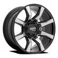 thumbnail image 1 of Moto Metal Aluminum Rim MO804 SPIDER 20X10in Gloss Black Machined Finish, MO80421088518N, 1 of 3