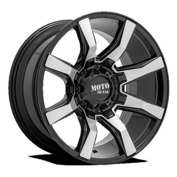 Moto Metal Aluminum Rim MO804 SPIDER 20X10in Gloss Black Machined Finish, MO80421088518N