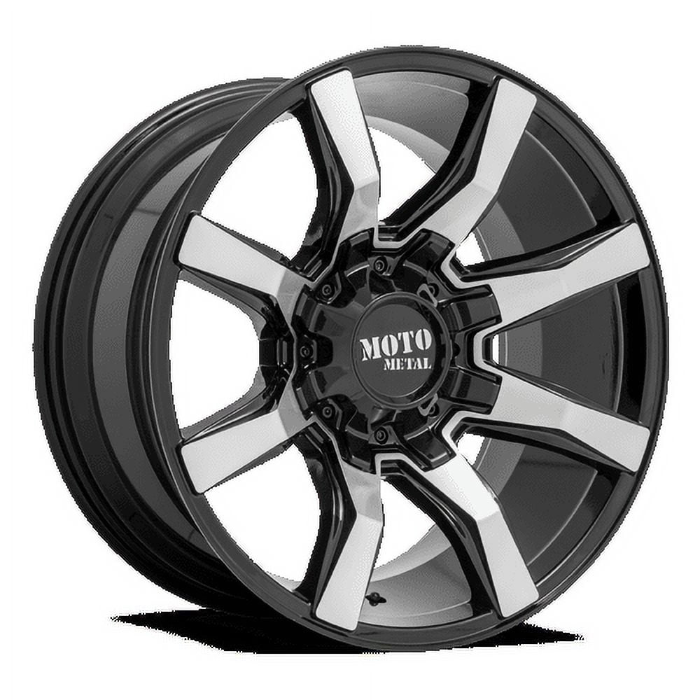 Moto Metal Aluminum Rim MO804 SPIDER 20X9in Gloss Black Machined Finish, MO80429035500