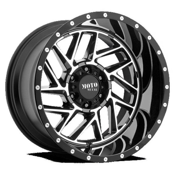 Moto Metal Aluminum Rim MO985 BREAKOUT 16X8in Gloss Black Machined Finish, MO98568050306N