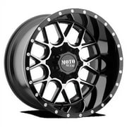 Moto Metal Aluminum Rim MO986 SIEGE 20X9in Gloss Black Machined Finish, MO98629067300