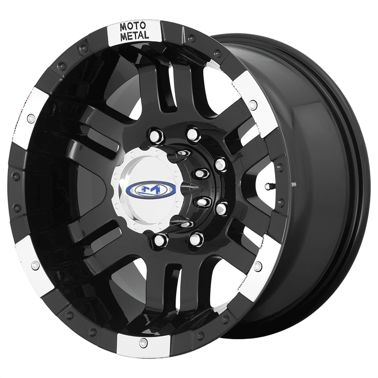 Moto Metal Cast Aluminum Rim MO951 16X9 8X6.5 G-BLK MACH -12MM