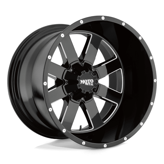 Moto Metal Cast Aluminum Rim MO962 18X10 8X180 G-BLK MILL -24MM, MO96281088324N