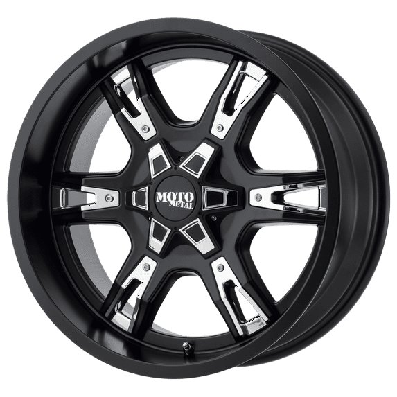 Moto Metal Cast Aluminum Rim MO969 20X12 5X5.0 S-BLK W/ ACC -44MM, MO96921250744N