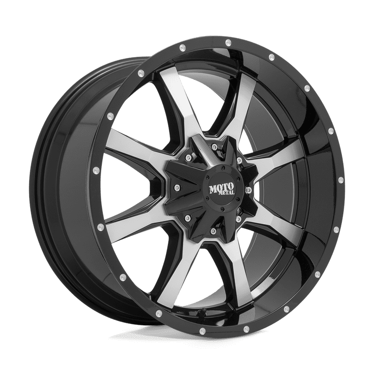 Moto Metal Cast Aluminum Rim MO970 18X10 8X6.5 G-BLK MACH -24MM 