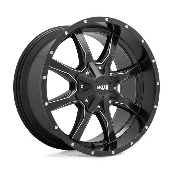 Moto Metal Cast Aluminum Rim MO970 18X9 8X180 SG-BLK-MILL 18MM, MO97089088918US