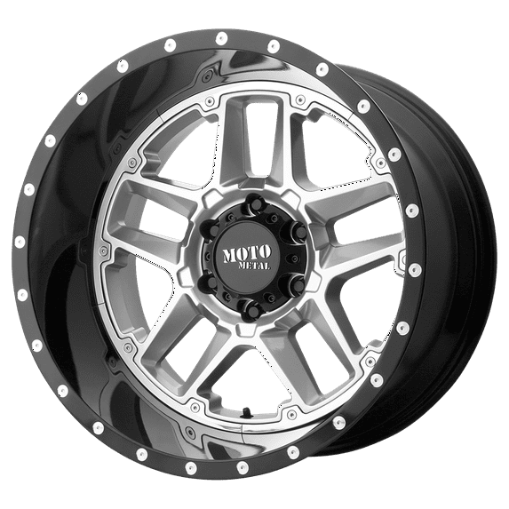 Moto Metal Cast Aluminum Rim MO987 20X12 8X170 G-SLV G-BLK LP -44MM, MO98721287444N