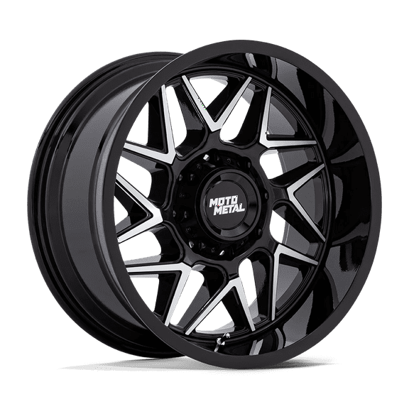Moto Metal Cast Aluminum Wheel MO812 20x9 8x180 G-BLK-MCH 1mm, MO812BD20908801