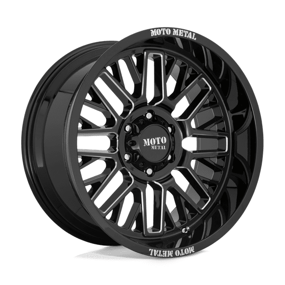 Moto Metal Mo802 20X10 5X150 -18Et 87.1Cb Gloss Black Milled Wheel