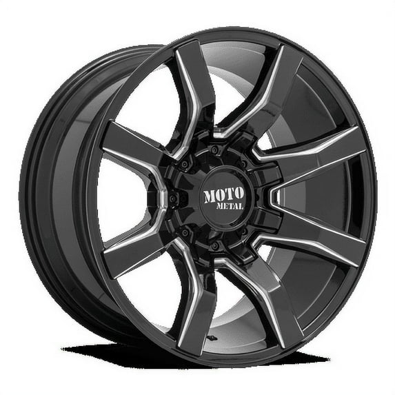 Moto Metal Mo804 Spider 20X9 6X120/6X139.7 18Et 71.5Cb Gloss Black Milled Wheel