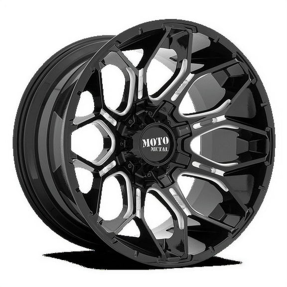 Moto Metal Mo808 Sniper 20X9 6X120/6X139.7 False 110.1Cb Gloss Black Milled Wheel