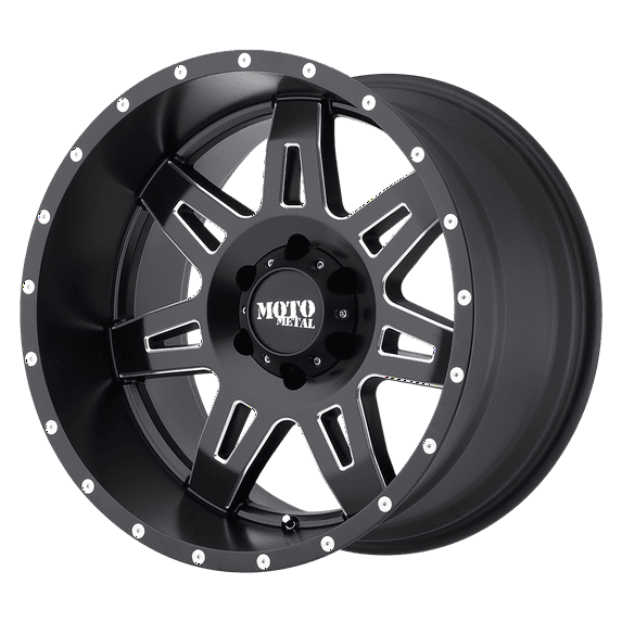 Moto Metal Mo975 17X9 6X139.7 18Et 124.2Cb Satin Black Milled Wheel