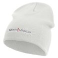 thumbnail image 1 of Moto Race Embroidered 8 Inch Short Beanie - White OSFM, 1 of 5