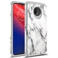thumbnail image 1 of Moto Z4 Case, Moto Z4 Play Case Kaesar Slim Hybrid Dual Layer Shockproof Hard Cover Graphic Fashion Cute Colorful Silicone Skin Cover Armor Case for Moto Z4 Play (White Marble), 1 of 5