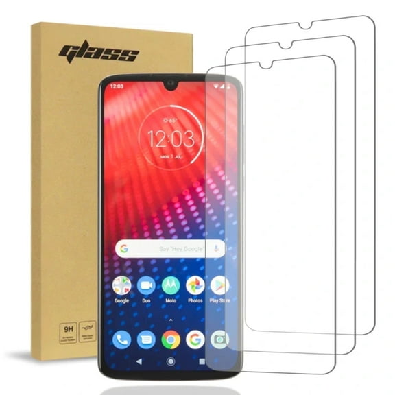 Moto Z4 Tempered Glass Screen Protector 3 Per Pack