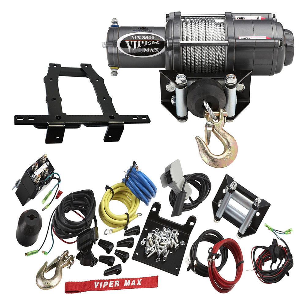 MotoAlliance FK1006184 3500lb Viper Max Winch & Mount Steel Cable 2012