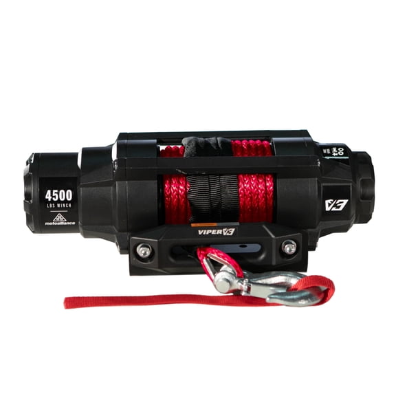 VIPER V3 6000lb Wide Spool ATV/UTV Winch Kit with 60 feet Red Synthetic Rope