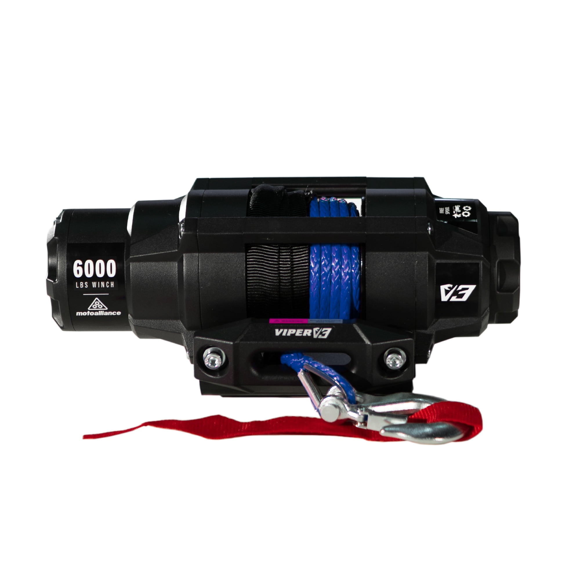 MOTOALLIANCE Viper V3 60000lb UTV/ATV Military Grade Winch with 40 feet Blue Synthetic Rope. Wireless \u0026 Waterproof.