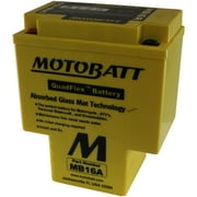 MotoBatt MB16A 19Ah 200 CCA AGM Powersports Battery replaces HYB16A-A HYB16A-AB