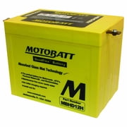 MotoBatt MBHD12H 12V 33 Amp 390CCA Factory Activated Maintenance Free QuadFlex AGM Battery