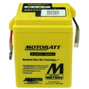 MotoBatt MBT6N4 6V 4Ah AGM Powersports Battery replaces 6N42A 6N42A3 6N42A*