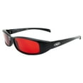 thumbnail image 1 of MotoFrames MF Bad Attitude Motorcycle Sunglasses Black Frames Red Lens, 1 of 9